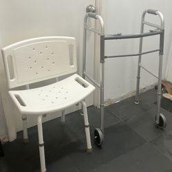 Foldable Walker And Shower Chair