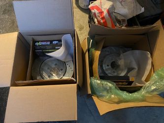 Rear and front rotors and brakes