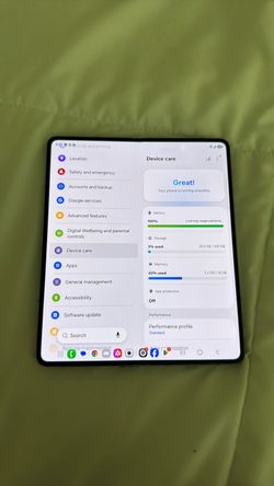 Galaxy Z Fold 5 model: SM-F946U Icy Blue 512GB (UNLOCKED)