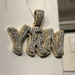 10K yellow gold and diamond YRN pendant 30.0 grams $2500