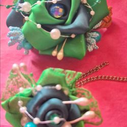 Handmade wrist corsage with pin good condition $ 20.00