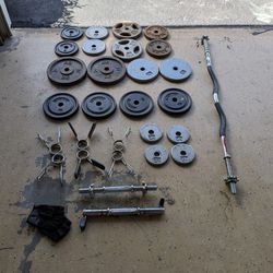 Weight Lifting Plates And Equipment 