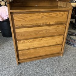 Oak Dresser With Changing Table Top
