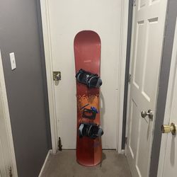 Snowboard with Bindings - Size 159cm