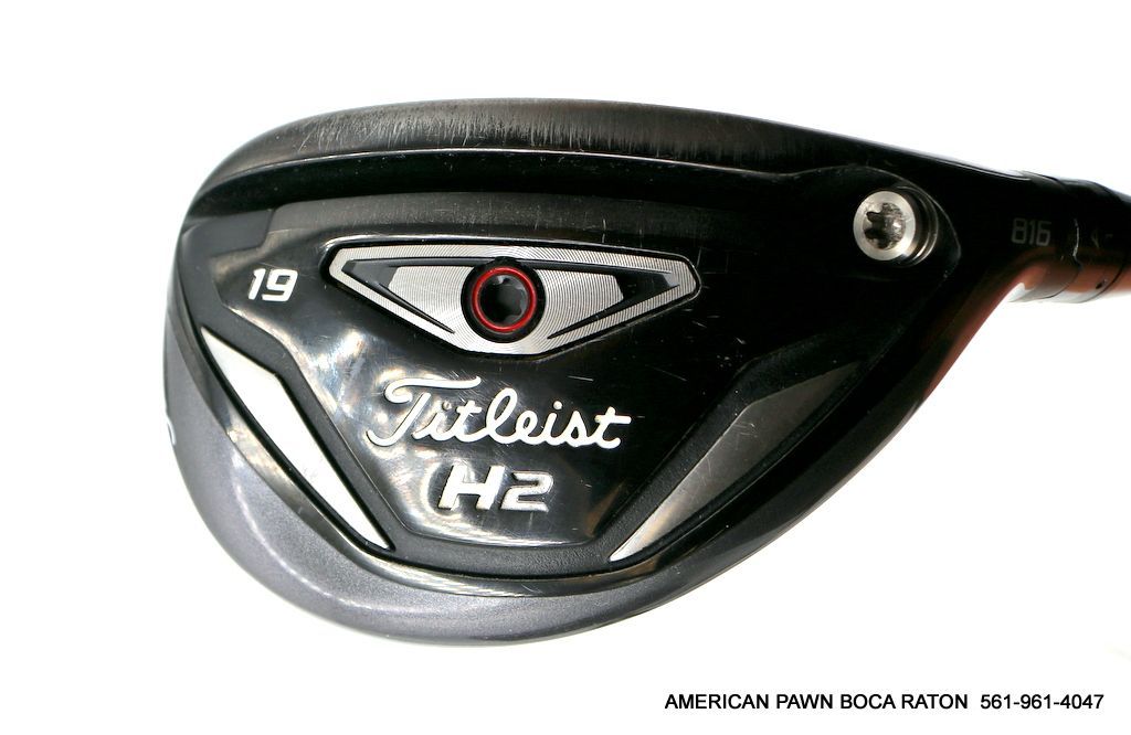 Titleist 816 H2 19* Hybrid Fujikura Motore Speeder HB 8.8 Tour Spec Stiff RH Used. The club has light wear on head and shaft . Grips has light wear. C