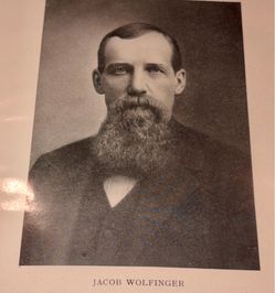 This image shows a portrait of Jacob Wolfinger, a name likely from historical records or a genealogy collection.The style of the photograph, particula