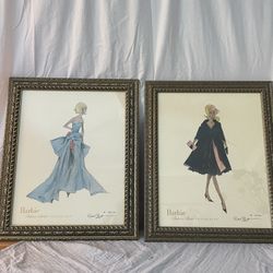 Vintage Barbie Limited Edition Framed Prints 