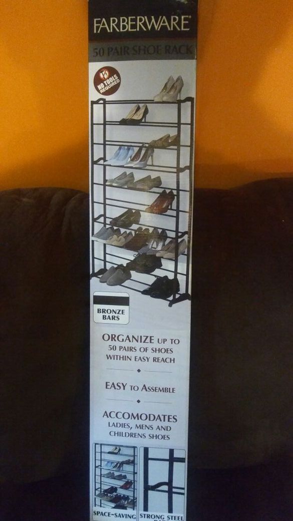 FARBERWARE 50 PAIR SHOE RACK