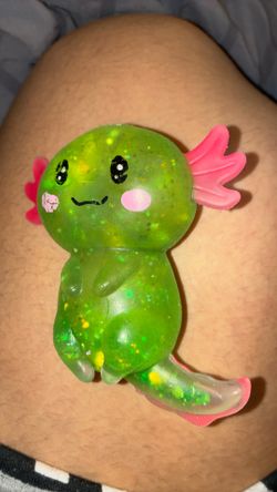 Green squishy axolotl