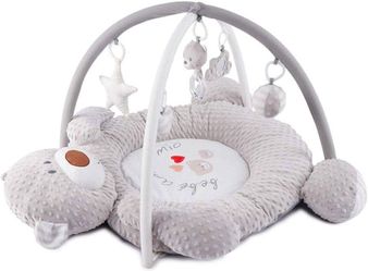 Baby Play Mats with Fitness Frame Early Education Toy for Kids Activity Gym Play Mat Cute Bear for Newborns 
