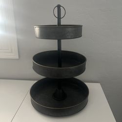 Threshold Galvanized 3 tier serving tray