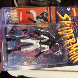 Marvel legends, black-and-white Spider-Man