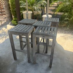 TEAK 30 Inch Bar Stools (8 Available) 