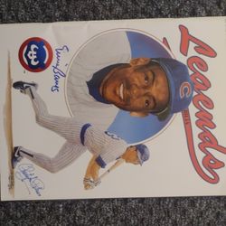 Autographed Ernie Banks Legends Magazine 1990