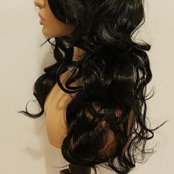 Long Black Wavy Wig