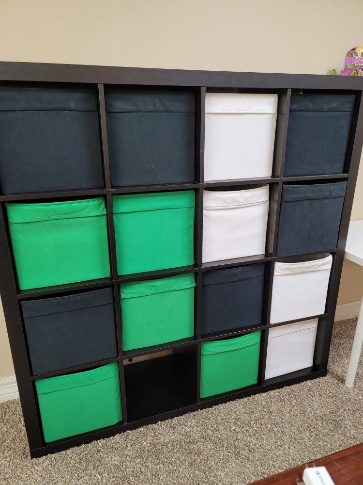 Ikea Storage Shelf With Bins for Sale in Chandler, AZ OfferUp