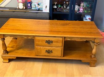 Ethan Allen solid wood coffee table