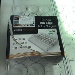 Fridge bin eggs hold 21