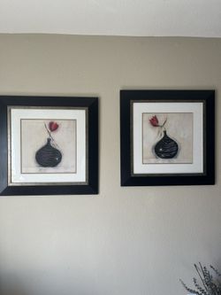 Set Of 2 Art Frames  Black  25x28