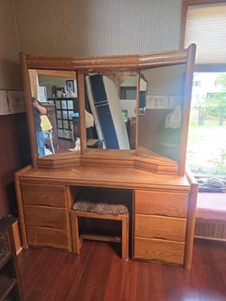 Oak vanity