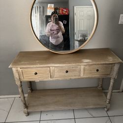 46 Long And 32 Tall Hallway Table And Mirror