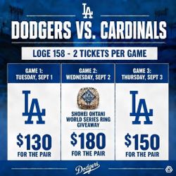 Two Dodgers tickets
