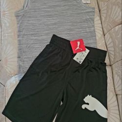 The PUMA Brand Boy's Shorts And Tee Set Size 8