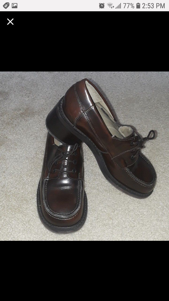 Steve Madden Brown Leather Heeled Loafer