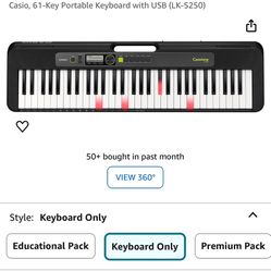 Casio, 61-Key Portable Keyboard 