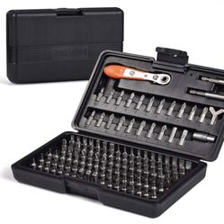 133in1 Mini Ratchet Wrench Screwdriver Bit Set with 1/4" Hex Shank Phillips/Pozidriv/Hexagon/Torx/Slotted/Square Bits, 36-Tooth Gear, Magnetic Bit Hol