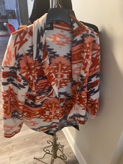 Jolie Joy Fleece Aztec Print Cardigan