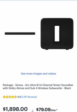 Sonos soundbar ultra + Sub 4