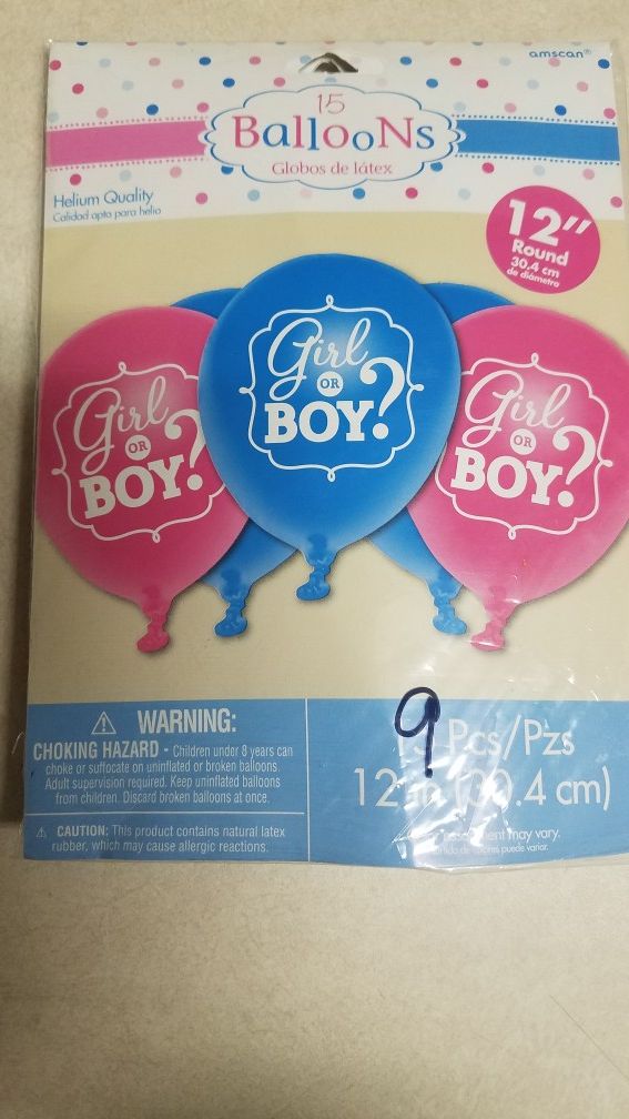 Gender reveal ballons decorations
