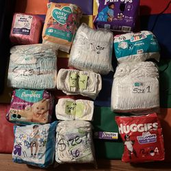 Baby Diapers Various Sizes $10 Per Bag