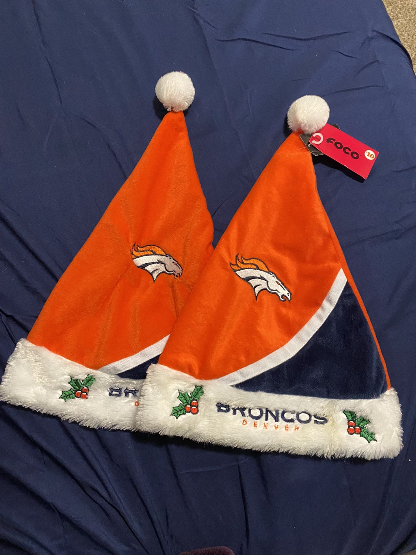Broncos Santa Hats