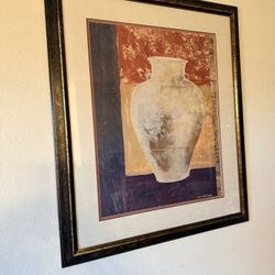 Large Framed Wall Art – Vase Still Life | Isabelle de Borchgrave Style