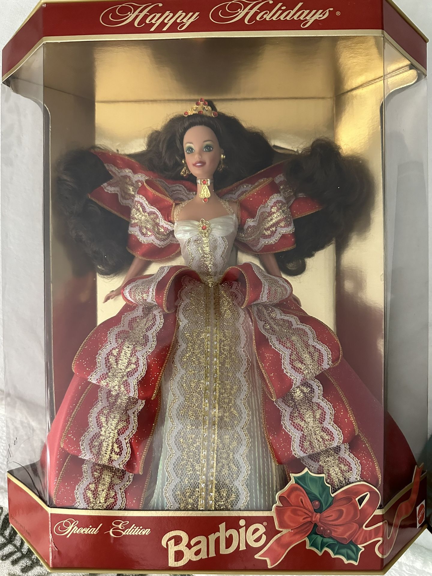 Rare 1997 Misprint Green Eyes Holiday Barbie Christmas Special Edition