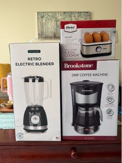 Brand New Kitchen Appliance Bundle – Blender, Coffee Maker & Egg Cooker – $80