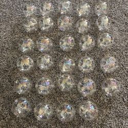Trumpet/Sputnik Clear Christmas Ornaments - Lot Of 29 