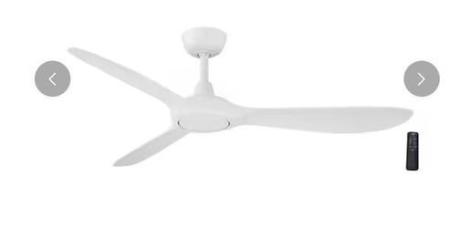 Tager 52 in. Smart Indoor/Outdoor Matte White Ceiling Fan with Remote Powered by Hubspace