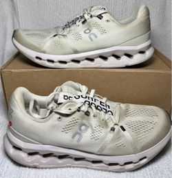 On Cloudsurfer Women’s 10.5 White Frost Running Shoes CloudTec 3WD10440664