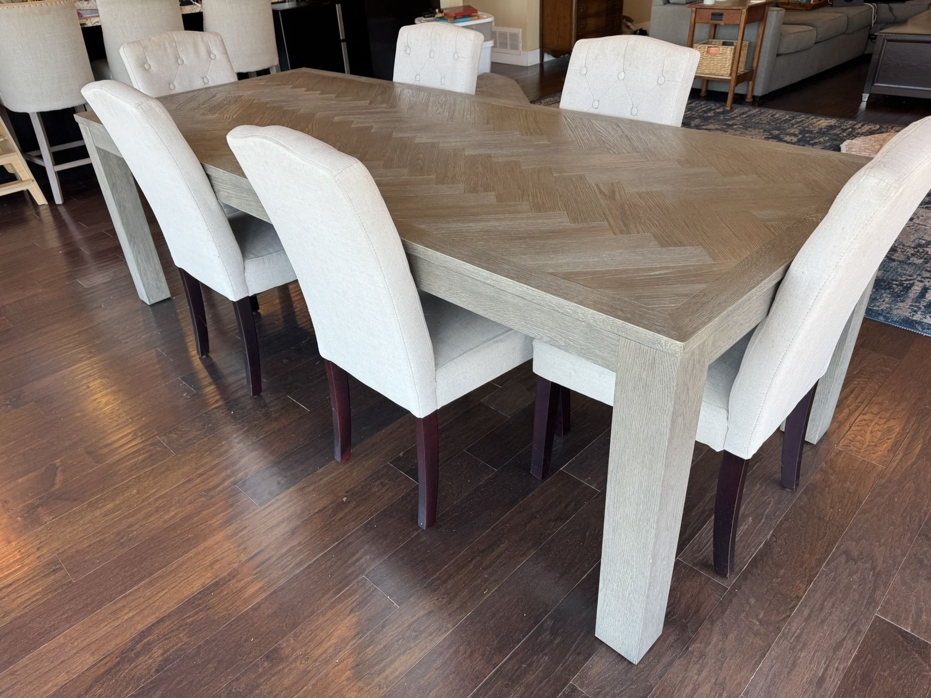 Restoration Hardware Herringbone 96” (8ft) Rectangular Dining Table