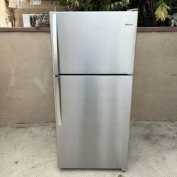 Whirlpool Refrigerator Stainless Steel 18cu Ft 30x30x66👍✋3 MONTHS WARRANTY 