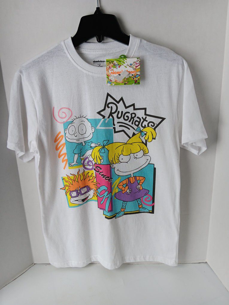 New Nickelodeon Rugrats Womens Size Medium Graphic Print Retro "90s" Tshirt. 