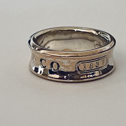 Tiffany & Co. T&CO. Sterling Silver 1837 Band Ring Size 5.5