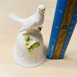  Vintage Towle Fine China Porcelain Dove Bird Bell 4” Tall