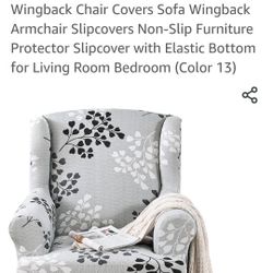 CRFATOP 2 Piece Stretch Wingback Chair Cover 

WATERPROOF