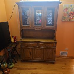 China Cabinet Wood Crafted 