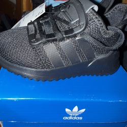 Adidas Brand New Unisex Infant Toddler Black Path Run Shoes 