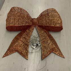 Outdoor Christmas Bow With Lights